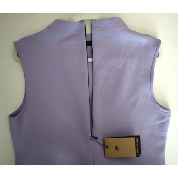 Nike HJ1385-533 Women Sz L-Tall Lilac Ice/Black Tech Fleece Tank Maxi Dress - Picture 5 of 16